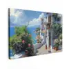 Huizen - Zee - Bomen - Bloemen canvas 2cm klein -z3d