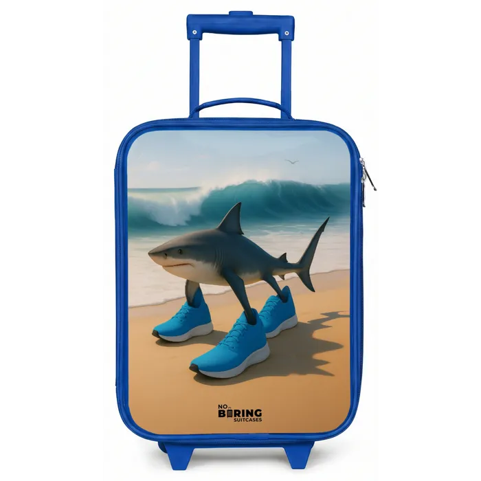 Tralalero tralala Kinderkoffer - Blauw klein -zz3dotto