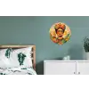Vrouwelijk - Bloemen - Sieraden Wandcirkel aluminium klein -slaapkamer