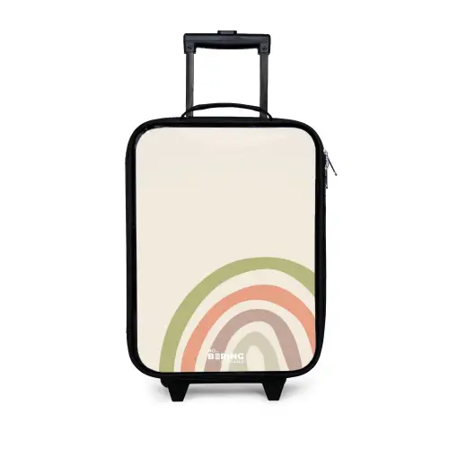 Ruwe regenboog pastel Kinderkoffer - Zwart klein -3d