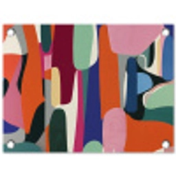 Vormen - Ritmisch - Kleuren - Abstract tuinposter los doek klein -3d