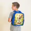 Konijn - Zonlicht - Sprookjesachtig - Vlinder Kinderrugzak - Blauw middel -sfeer2