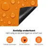 Water - Druppels - Oranje Inductie beschermer vinyl 3mm klein -zzzzzzz-td-onderkant