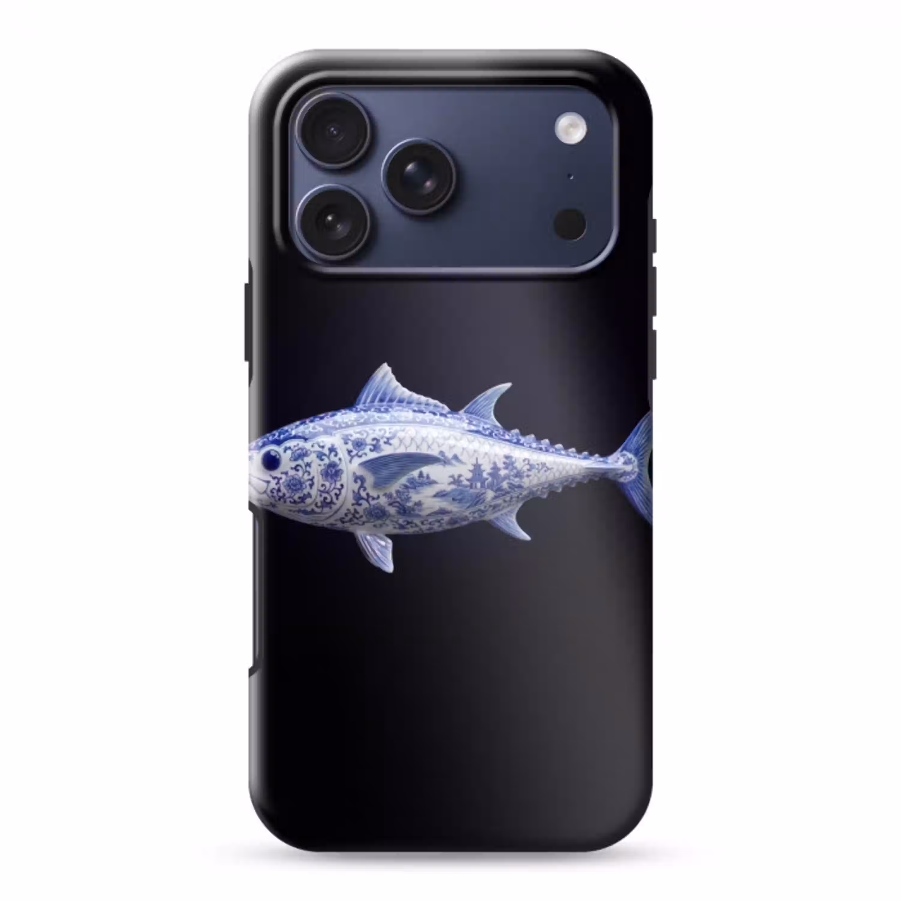 Porselein - Tonijn - Delfts - Blauw Toughcase MagSafe Apple iPhone 17 Pro Max klein -3d