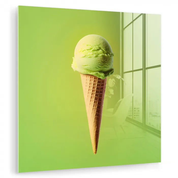 Hoorntje - Schepijs - Groen plexiglas 5mm klein -zzzproduct_nieuw