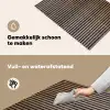 Vintage - Hout - Design - Structuur Inductie beschemer met haakjes klein -ky-schoon-nl