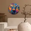 Marmer - Modern - Goud Wandcirkel kunststof plaat 5mm dik klein -sfeer1