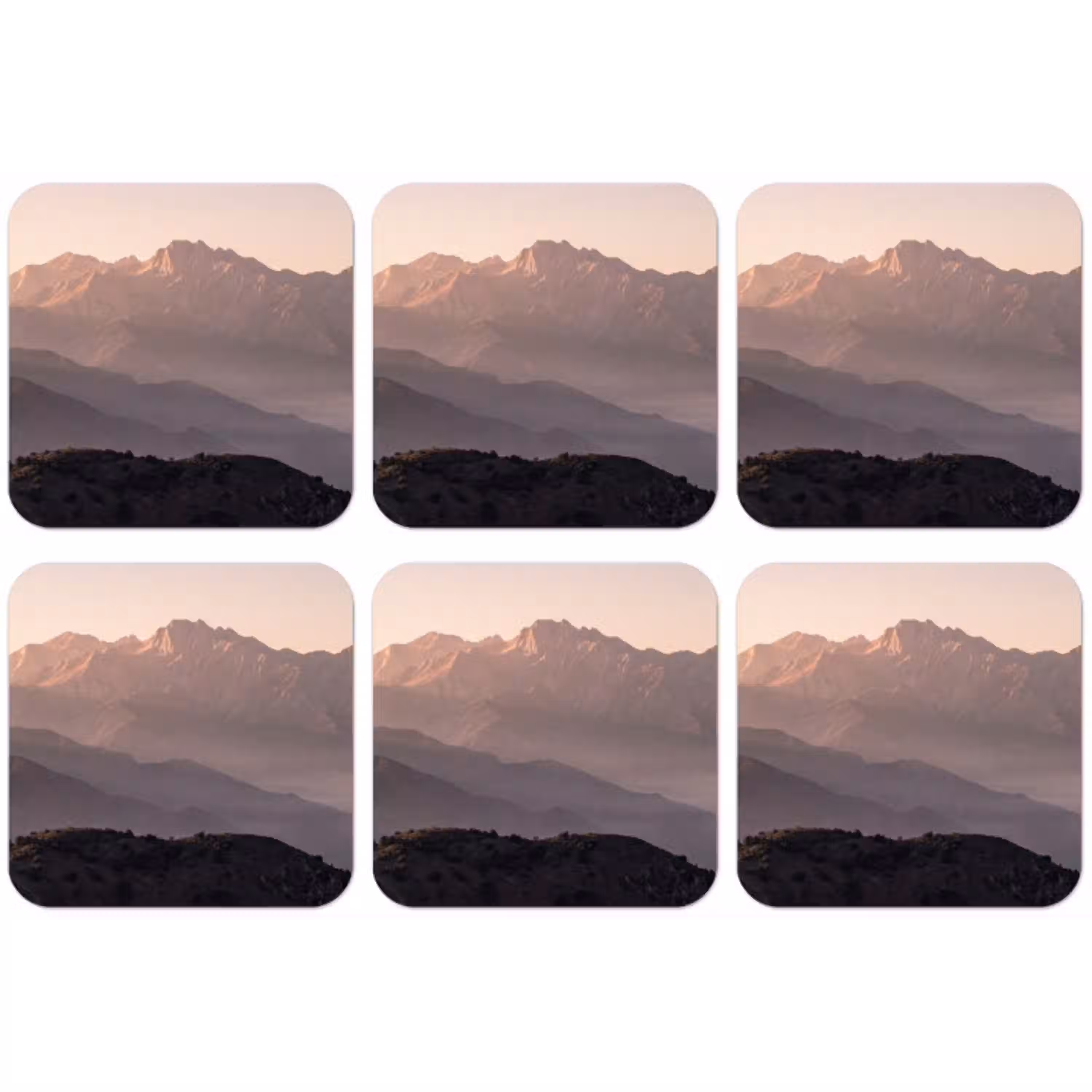 Panorama - Landschap - Bergen onderzetter kurk middel -zkaufland3dotto
