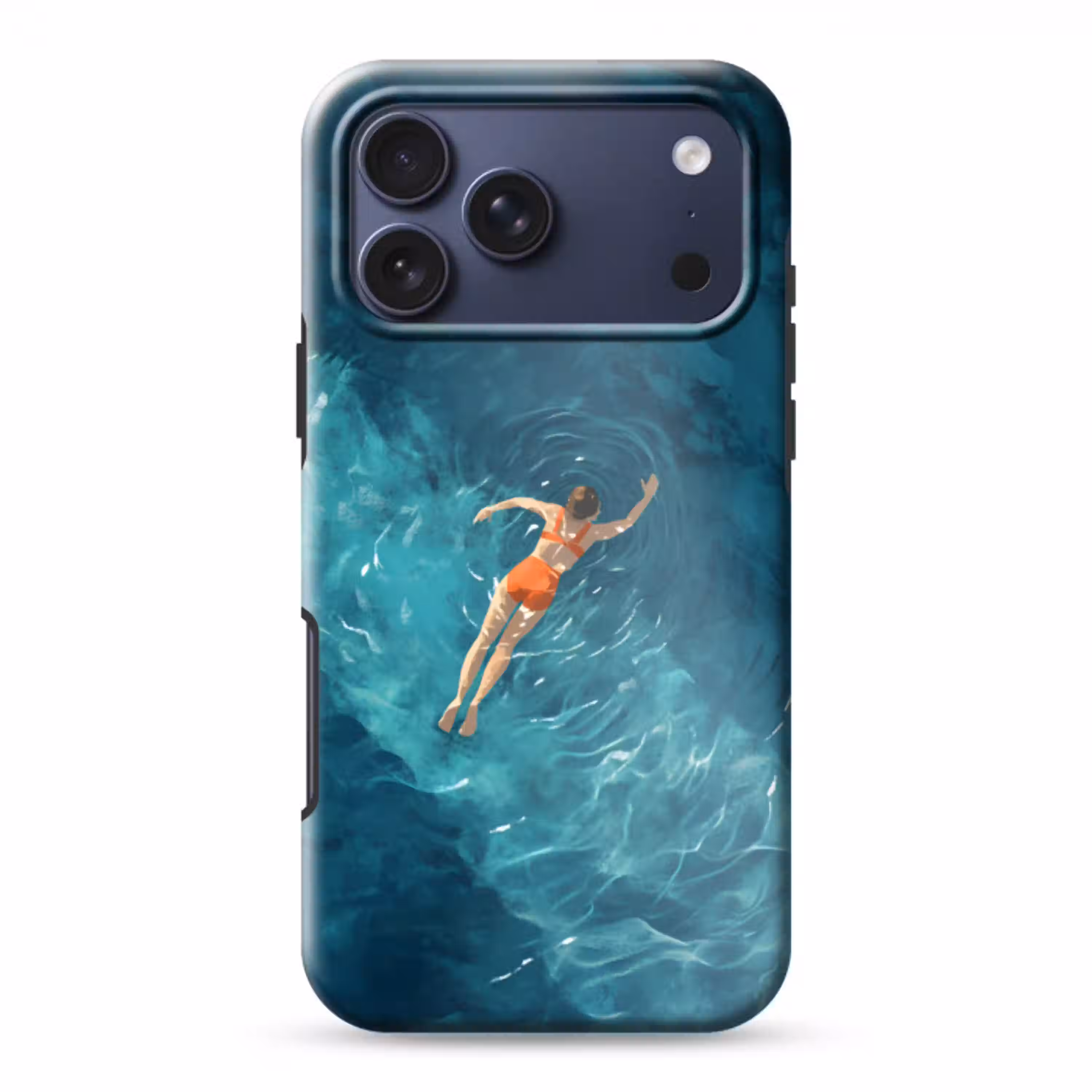 Vrouw - Water - Bikini - Oranje Toughcase MagSafe Apple iPhone 17 Pro Max klein -3d