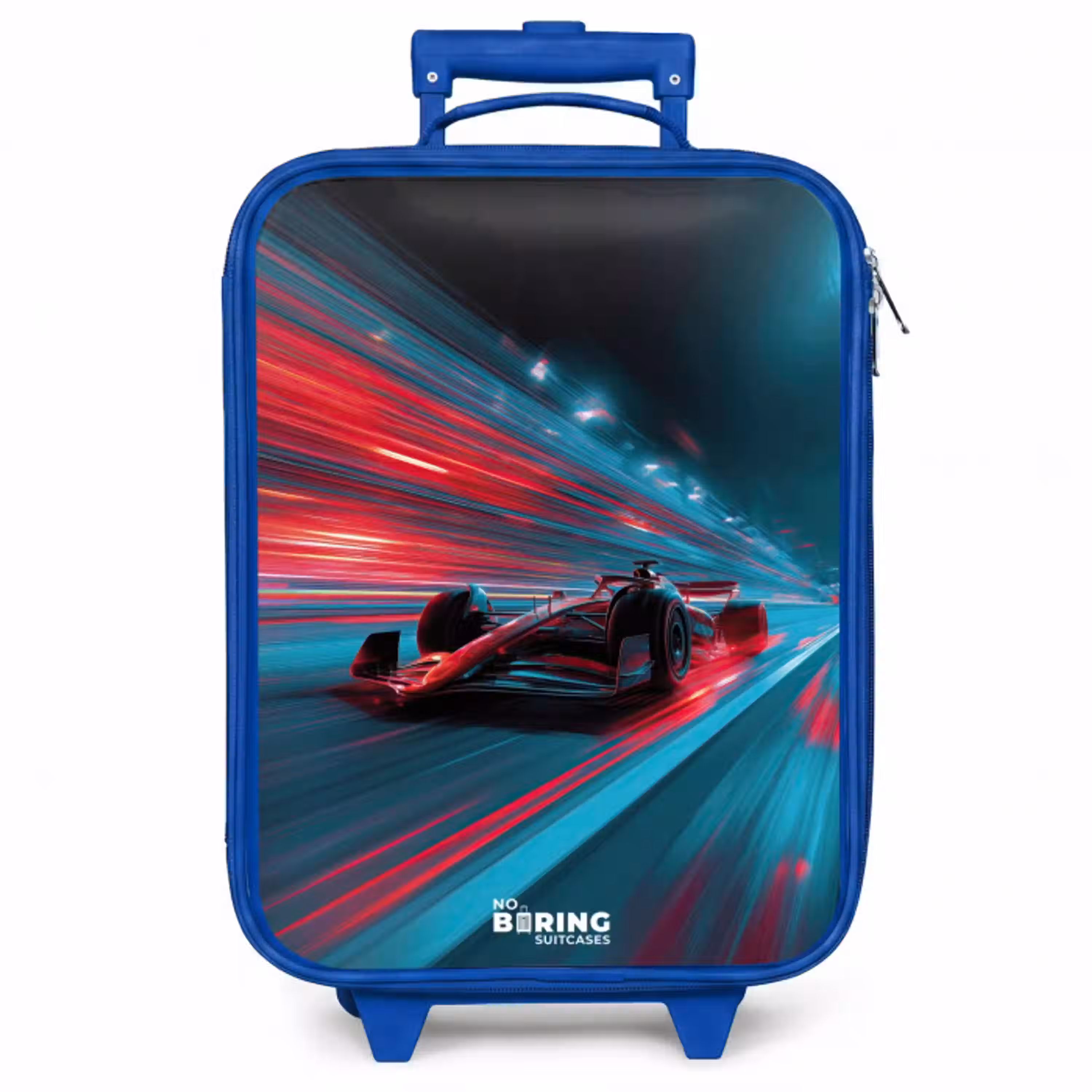 Raceauto - Baan - Neon - Verlichting Kinderkoffer - Blauw klein -zzz_website3d