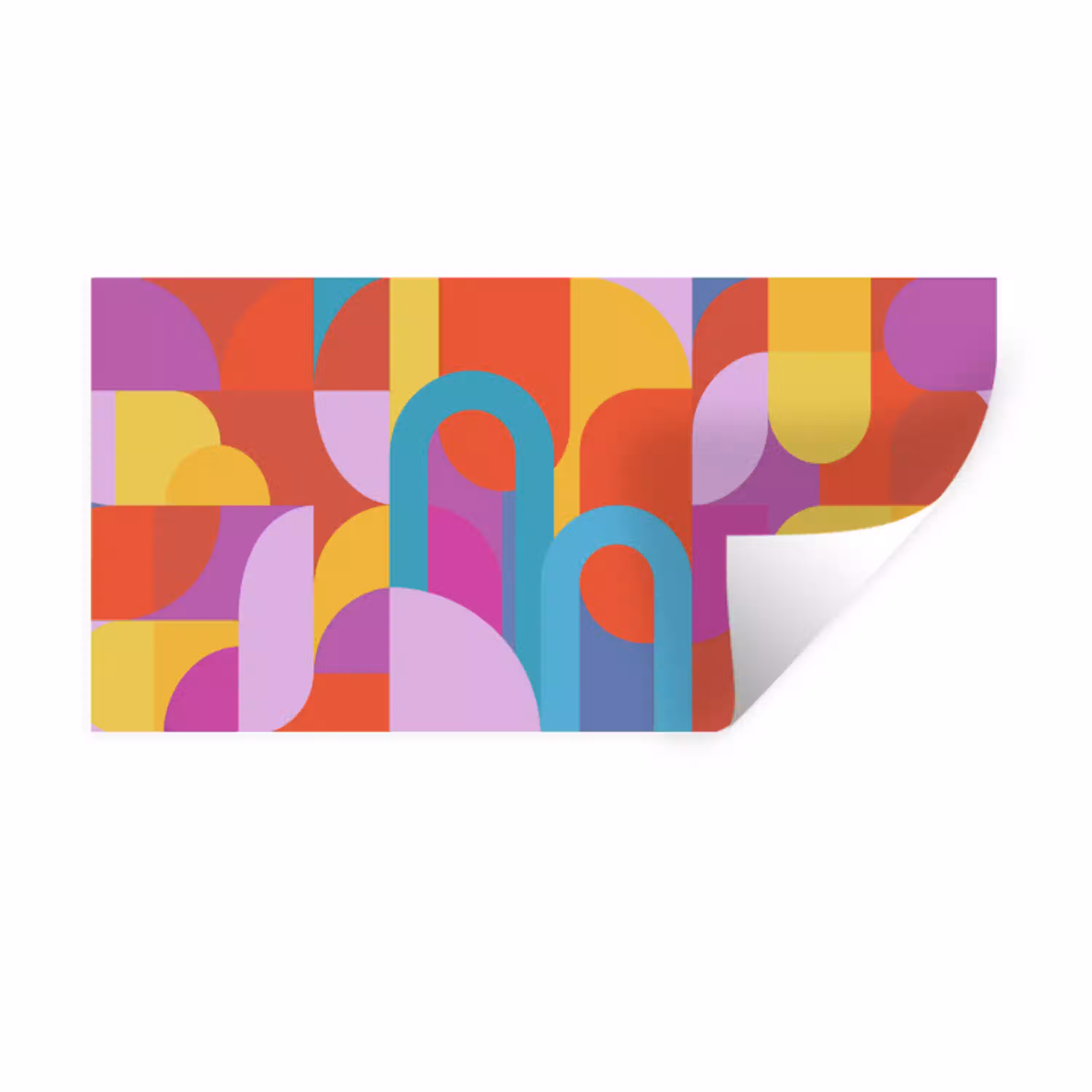 Abstract - Geometrie - Kleurrijk - Modern - Kunst Muursticker klein -3d