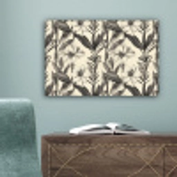 Klassiek - Botanisch - Zwart - Beige canvas 2cm klein 34 -sfeer4
