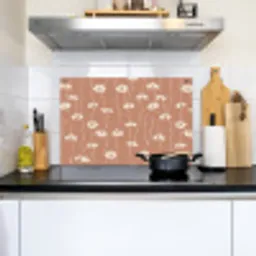 Madeliefjes - Subtiel - Terracotta Inductie beschemer met haakjes klein 777 -sfeer2