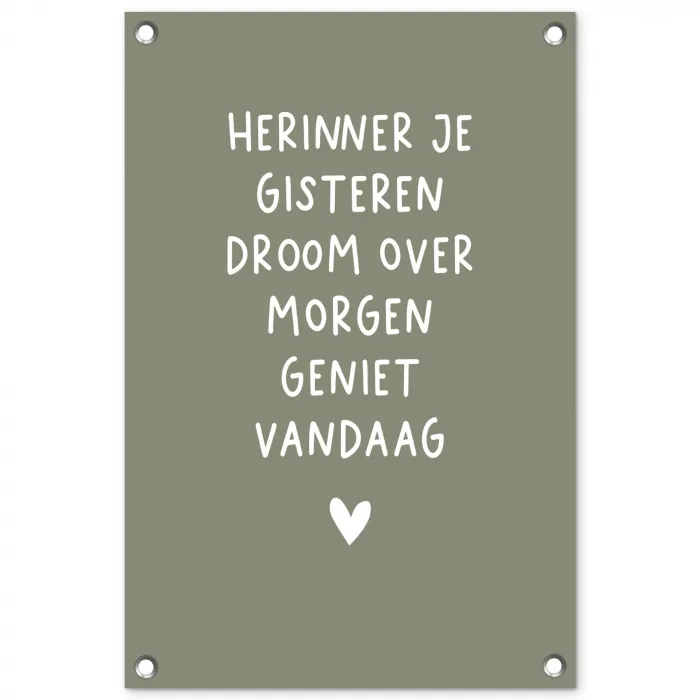droom-groen tuinposter los doek klein -3d