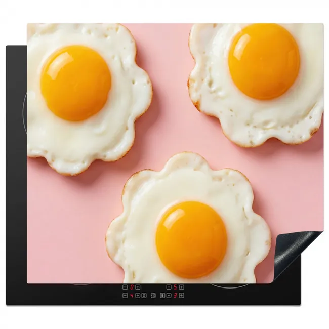 Herdabdeckplatte - Eier - Blume - Rosa