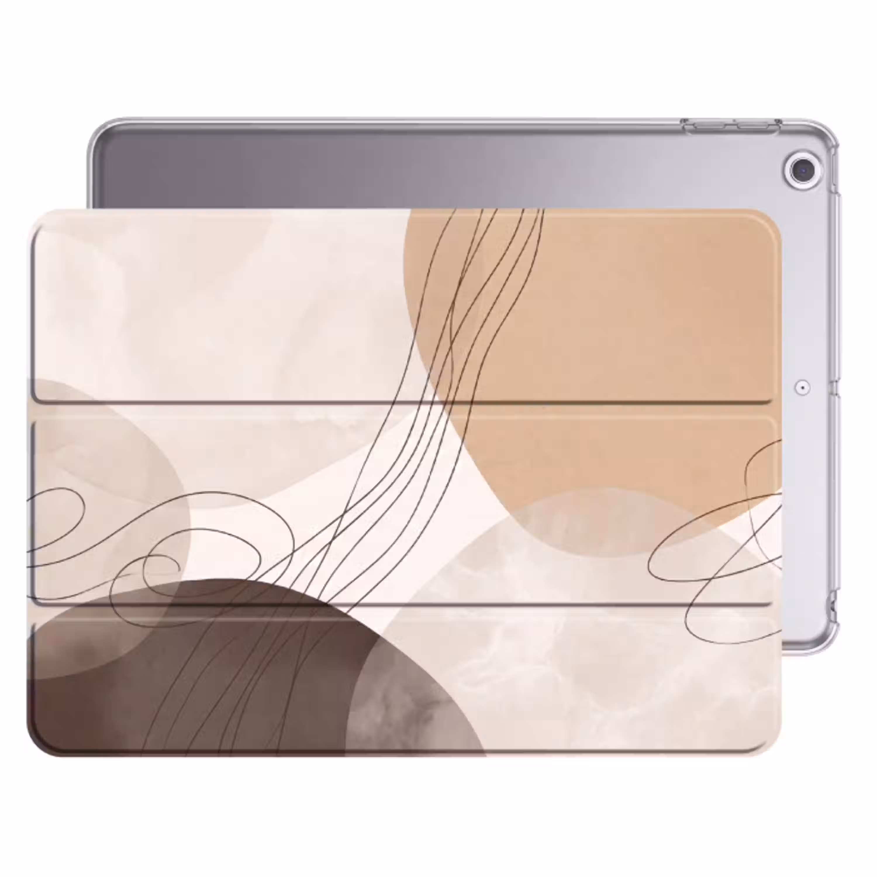 Abstractie - Beige - Modern Apple iPad 2017 middel -threedimensional_3d_global