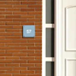Effen - Lichtblauw - Traditioneel Naambord Vierkant klein -sfeer3-XS