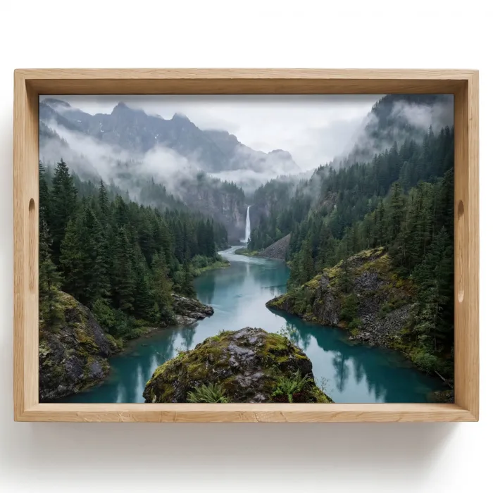 Waterval - Bomen - Bergen Dienblad Rechthoek middel -z3d_shopping