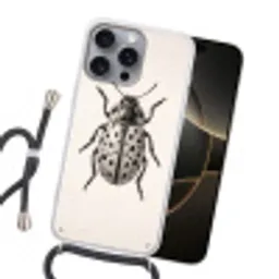 Kever - Insect - Vintage Hoesje iPhone 16 Pro Max met koord klein -sfeer1
