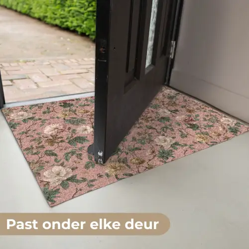 Bloemen - Klassiek - Roze Deurmat klein 898 -USP_NL