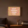 Abstract - Quote - Centraal - Roze Light Box met batterij (Wandlamp) middel -sfeer4