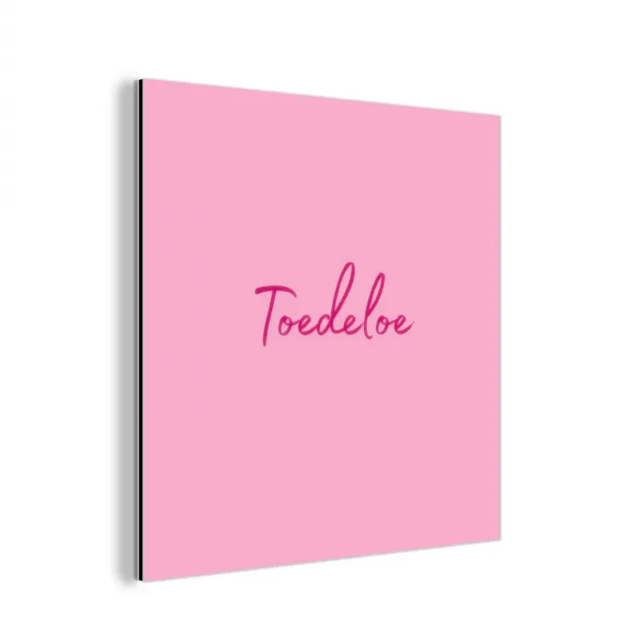 Toedeloe - Roze - Minimalistisch aluminium wit klein -3d