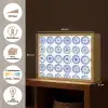 Borden - Bloemen - Patroon - Blauw Light Box met batterij (Wandlamp) middel 907 -USP_websiteoverzichtNL