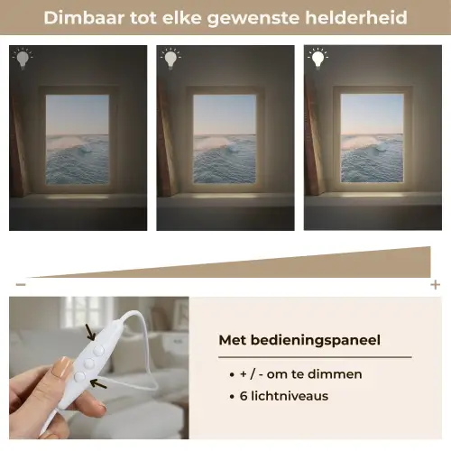 Golf - Zee - Water Light Box met kabel (Tafellamp) klein -USP_dimbaarNL