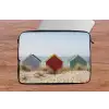 Strand - Huisjes - Kleurrijk - Duinen laptophoes neopreen klein -tafel