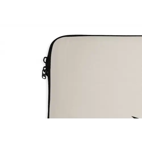Zwarte zwaluw - Gouden accenten - Lichte achtergrond laptophoes neopreen klein -detail