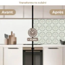 Klassiek - Pastel - Bloemaccent keuken achterwand 2 middel 871 -voor-na2_FR