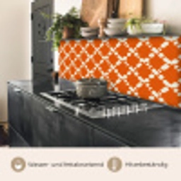 Oranje - Ruitpatroon - Wit keuken achterwand 2 middel 871 -usp_DE