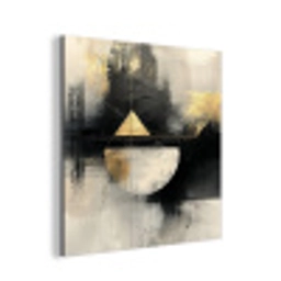 Abstract - Zwart - Verf - Modern aluminium wit klein -3d