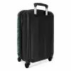 Palm bladeren monstera donker patroon NBS - Handbagage koffer - Volwassenen Unisex middel -achterkant
