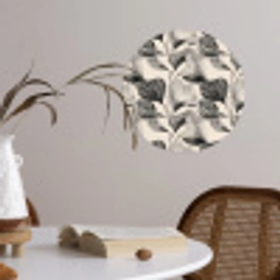 Botanisch - Bladeren - Zwart Wandcirkel behangsticker klein 186 -sfeer3