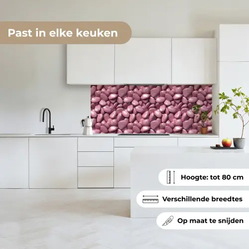 Roze - Glanzende - Stenen keuken achterwand 2 middel 871 -sfeer4_NL