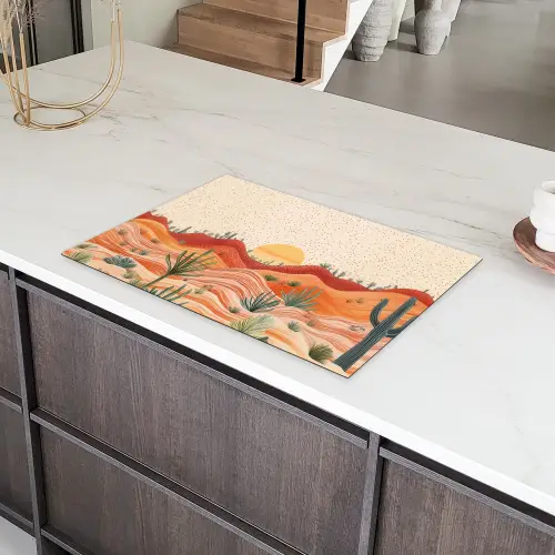 Landschap - Heuvels - Zonsondergang Inductie beschermer vinyl 3mm klein -sfeer8