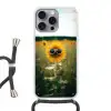 Zonnebloem - Veld - Zonnebril Hoesje iPhone 16 Pro Max met koord klein -3d