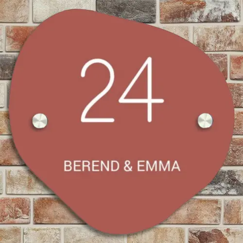 Terracotta - Klassiek Naambord Organisch middel -sfeer10