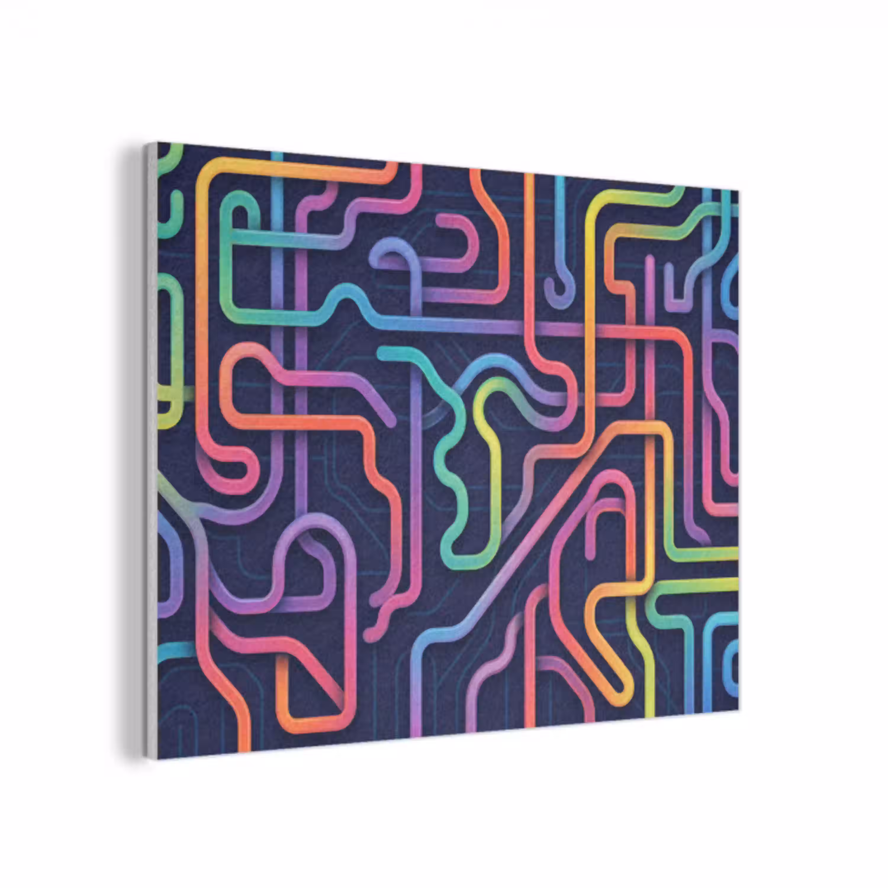 Retro - Abstract - Neon PET vilt klein -3d