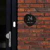 Zwart krokodillenleertextuur - Klassiek Naambord Organisch middel -sfeer1