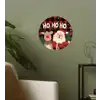 Kerstman - Rendier - Tekst - Rood - Zwart Wandcirkel behangsticker klein -sfeer2