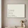 Minimalistisch - Love - Beige Textielframe - compleet frame klein -sfeer2