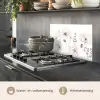Bloemen - Pastel -  Planten - Wit keuken achterwand spatscherm klein -usp_NL