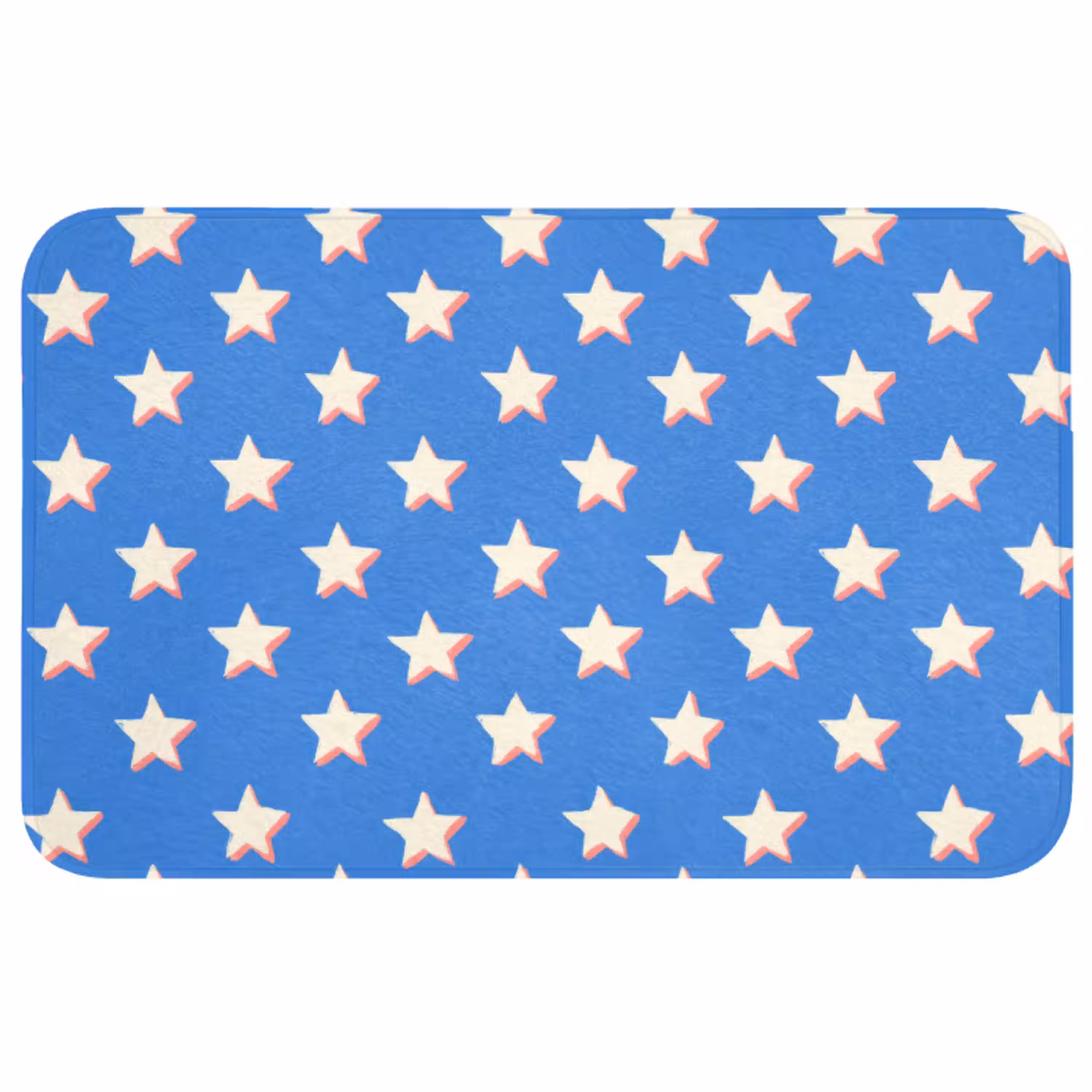 Sterren - Patroon - Blauw Badmat middel 997 -3d