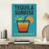 Illustratie - Tequila - Glas - Blauw PET vilt klein -sfeer1