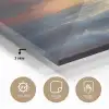 Meeuwen - Zonsondergang - Zee - Wolken plexiglas 5mm klein -sfeer2
