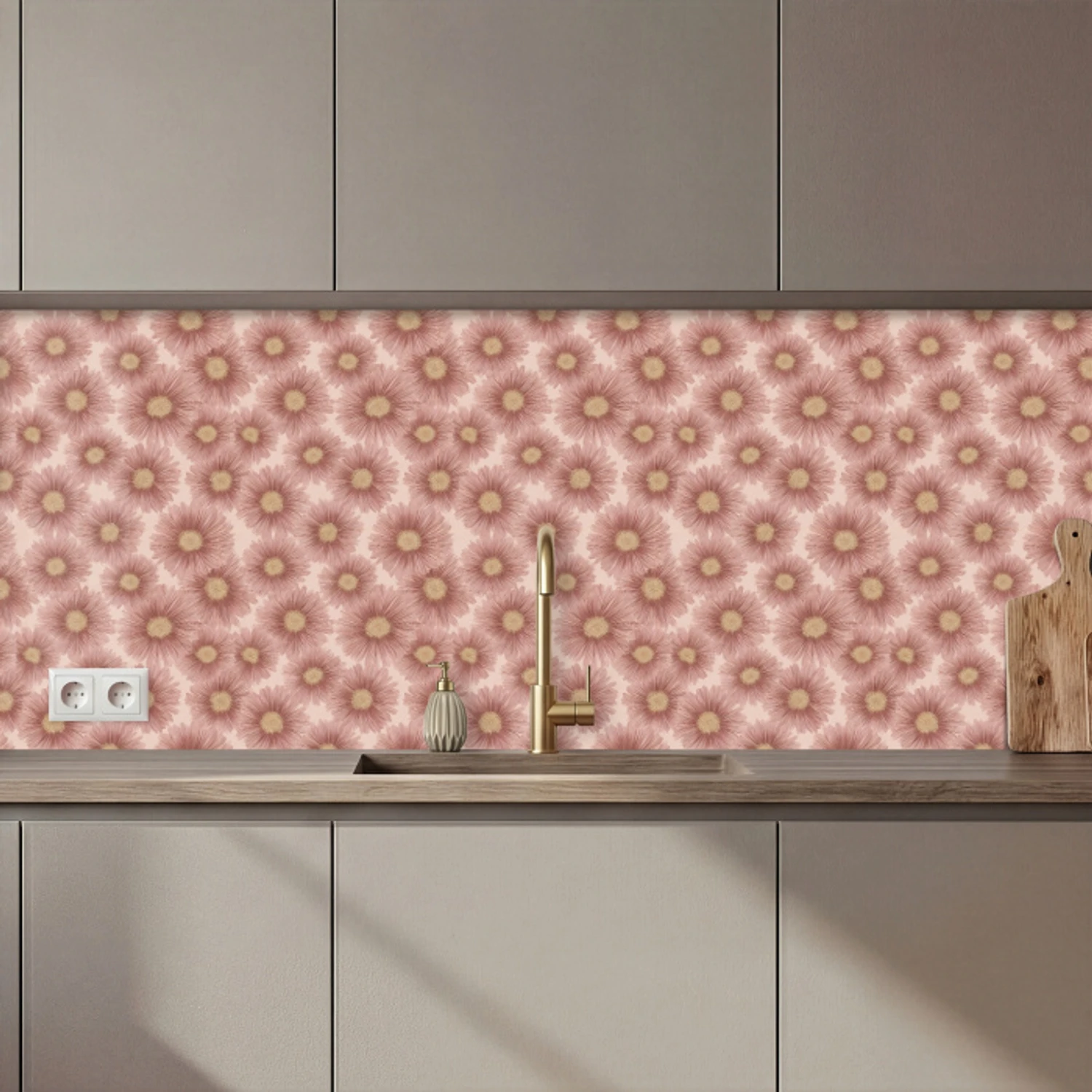 Gerbera - Bloemen - Roze keuken achterwand 2 middel 871 zz_3dshopping