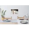 Hangmat - Palmbomen - Strand - Zee Muursticker klein -eettafel
