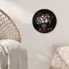Bloemenvaas - Hout - Bloemen - Boeket Wandcirkel kunststof plaat 5mm dik klein -sfeer5